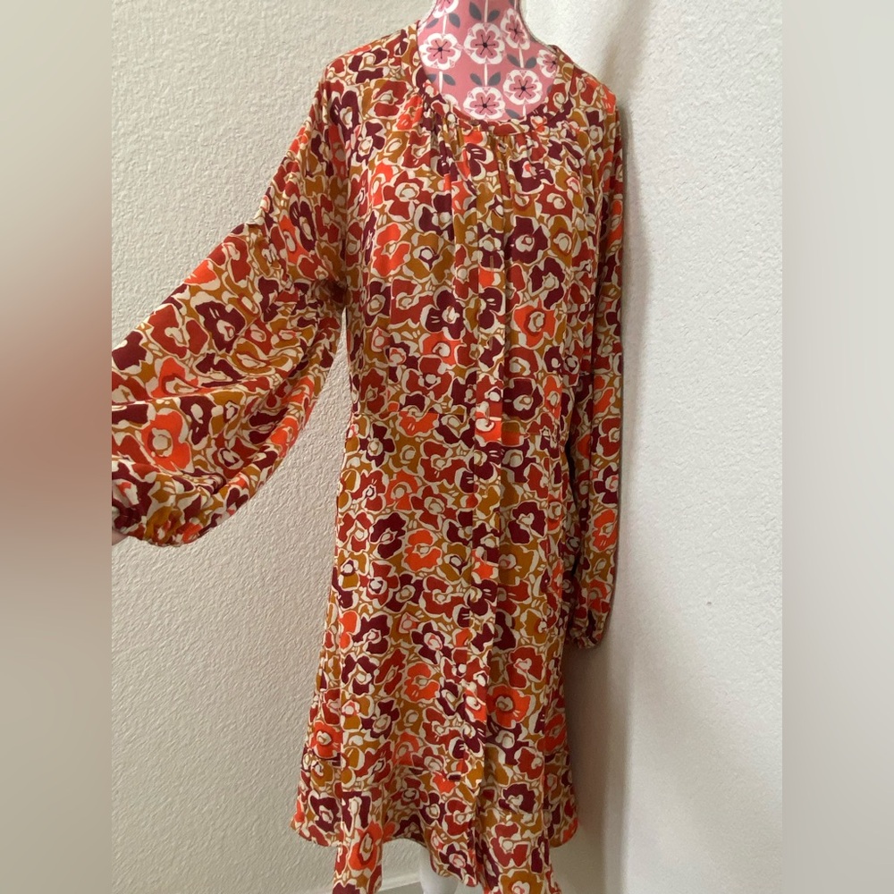 Floral Long Sleeve Dress CABI M